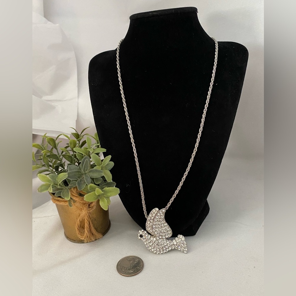 Silver Dove Pendant Necklace